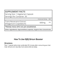 Supplement Facts for S(9) Sirtuin Booster™ with 98% Ultra Pure Trans-Resveratrol (The Fountain of Youth) by High Performance Nutrition, a Wellness Company